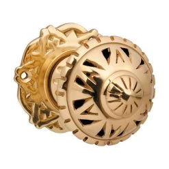 TRADCO DOOR KNOB FILIGREE ROUND ROSE PAIR