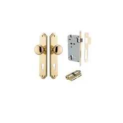 IVER CAMBRIDGE DOOR KNOB SHOULDERED BACKPLATE - KIT