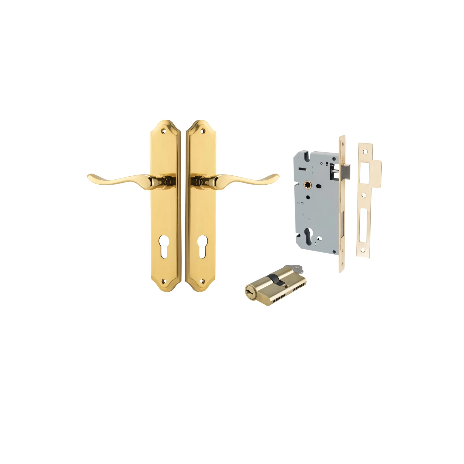 IVER DOOR LEVER STIRLING SHOULDERED BACKPLATE - KIT