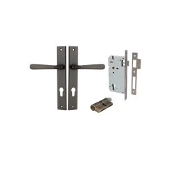 IVER DOOR LEVER COPENHAGEN RECTANGULAR BACKPLATE - KIT
