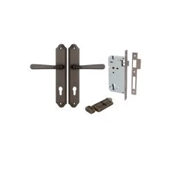 IVER DOOR LEVER COPENHAGEN SHOULDERED BACKPLATE - KIT