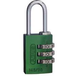 ABUS 3-WHEEL 20MM COMBINATION ALUMINIUM PADLOCK 145/20 VARIOUS COLOURS
