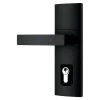 GAINSBOROUGH CONTEMPORARY TRILOCK ENTRANCE SET - ANGULAR MATT BLACK