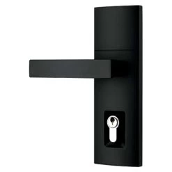 GAINSBOROUGH CONTEMPORARY TRILOCK ENTRANCE SET - ANGULAR MATT BLACK
