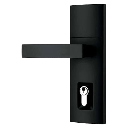 GAINSBOROUGH CONTEMPORARY TRILOCK ENTRANCE SET - ANGULAR MATT BLACK