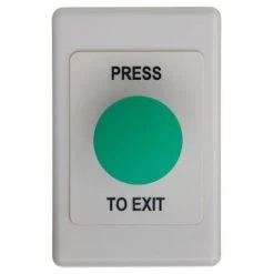 ACSS EXIT BUTTON MUSHROOM GREEN W/ 2000 SERIES GANG PLATE