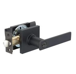 ZANDA DOOR HANDLE - AUSTIN SQUARE LEVERSET MATT BLACK