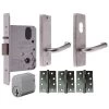 LOCKWOOD DOOR HARDWARE KIT FOR TIMBER DOOR (INC. HINGES, LOCK, HANDLES & CYLINDER)