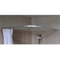 METLAM L BEND SHOWER CURTAIN TRACK SYSTEM - 1200mm X 1200mm