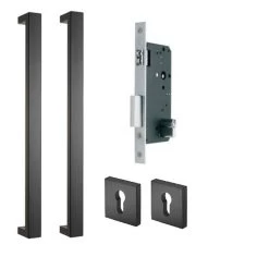 GAINSBOROUGH 600MM OBLONG PULL HANDLE LOCK SET