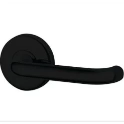 LOCKWOOD VELOCITY LARGE ROSE LEVER HANDLES MATT BLACK - GIDGEE 37