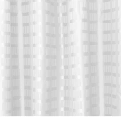 METLAM BOX STRIPE POLYESTER SHOWER CURTAIN