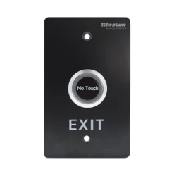 NEPTUNE TOUCHLESS EXIT,ANSI,NO/NC/C,LED,1.7mm SS,12-24V,BLACK